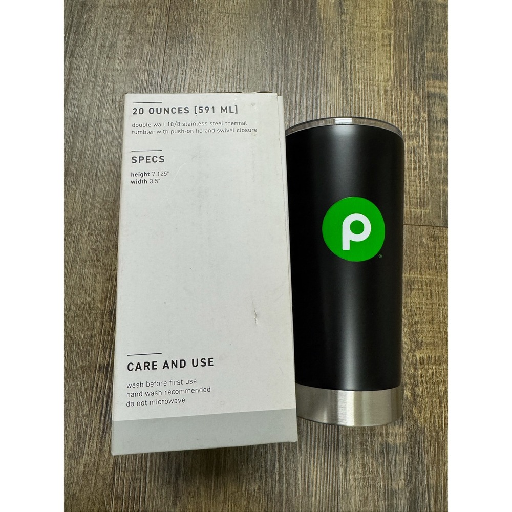 Publix Frost 20oz Stainless Steel Tumbler‎ Black Mr George Jenkins Quote New